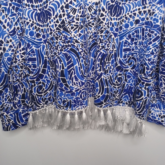 Lilly Pulitzer Harmon Hoodie Navy Taverna Tile - Picture 2 of 6